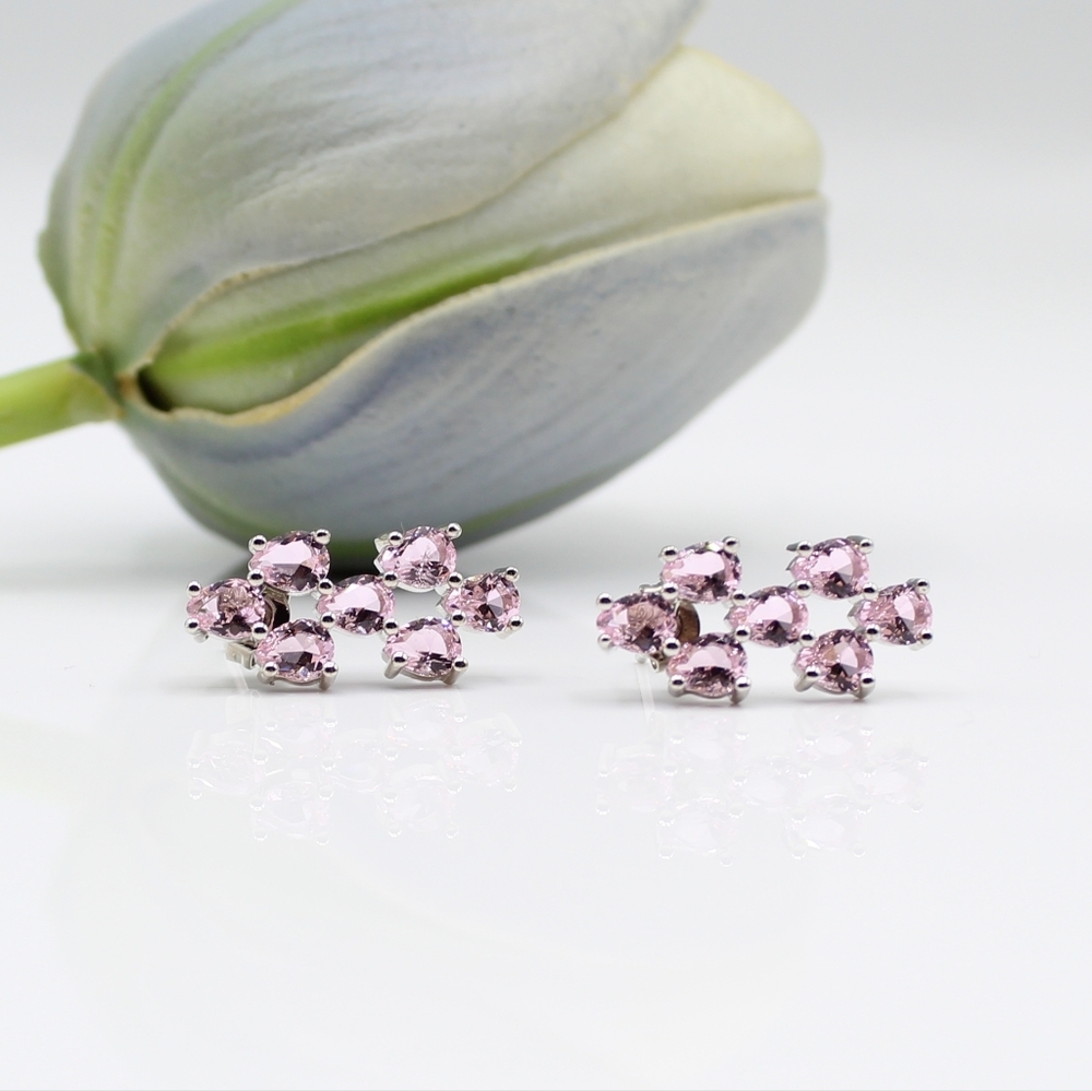 Pink crystal earrings
